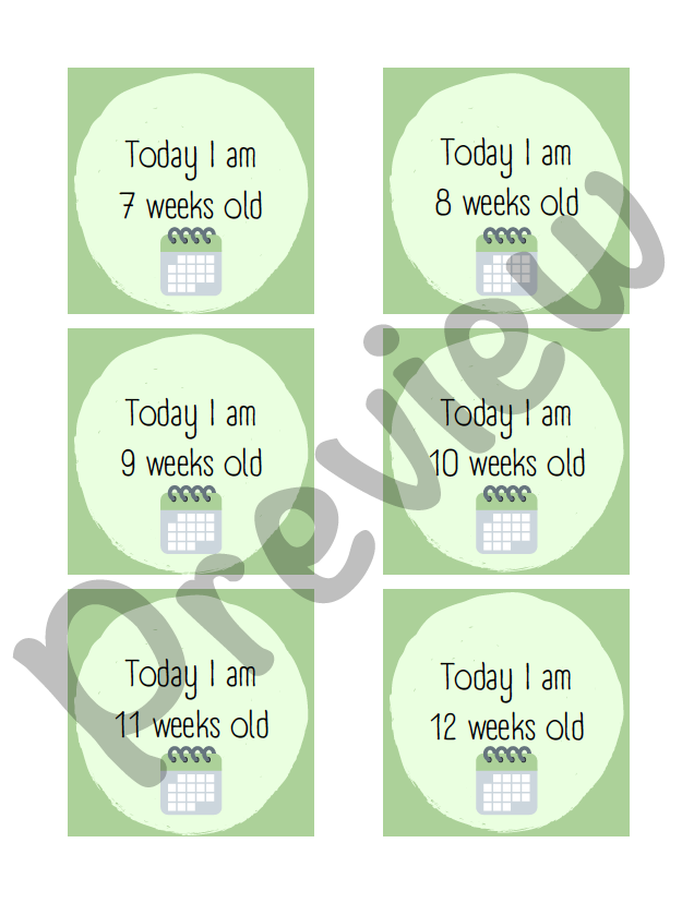 NICU Milestone Cards