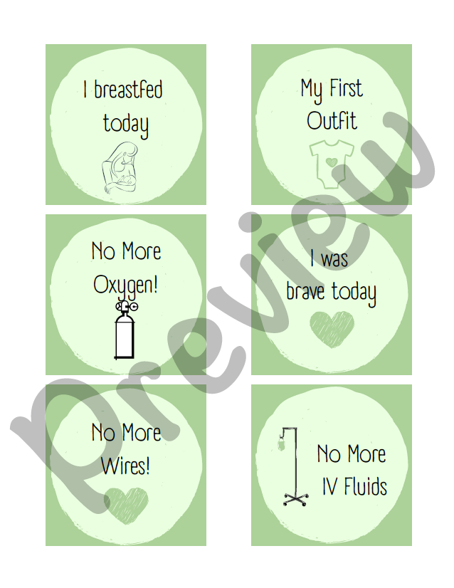 NICU Milestone Cards
