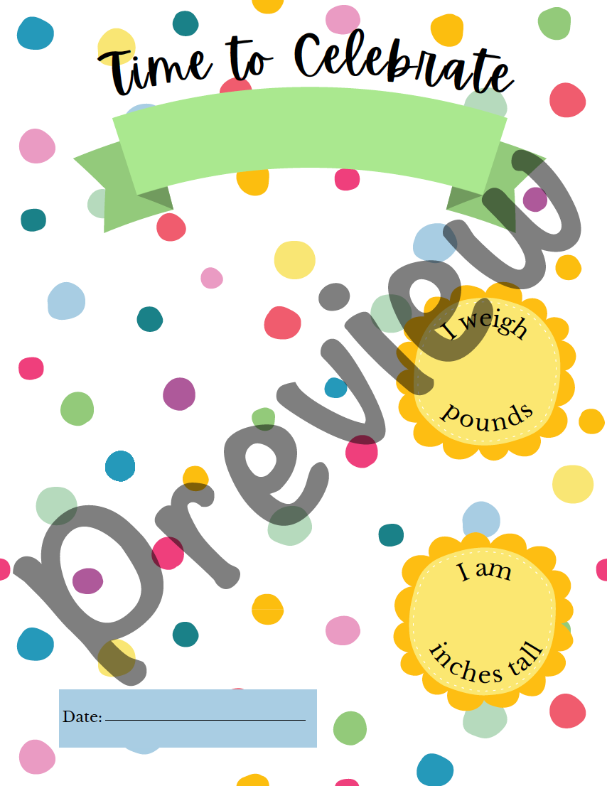 Polka Dot Photo Milestone Cards