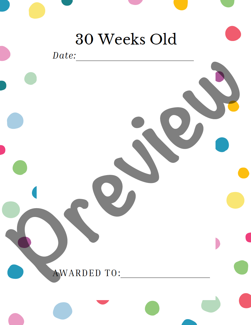 Polka Dot Photo Milestone Cards