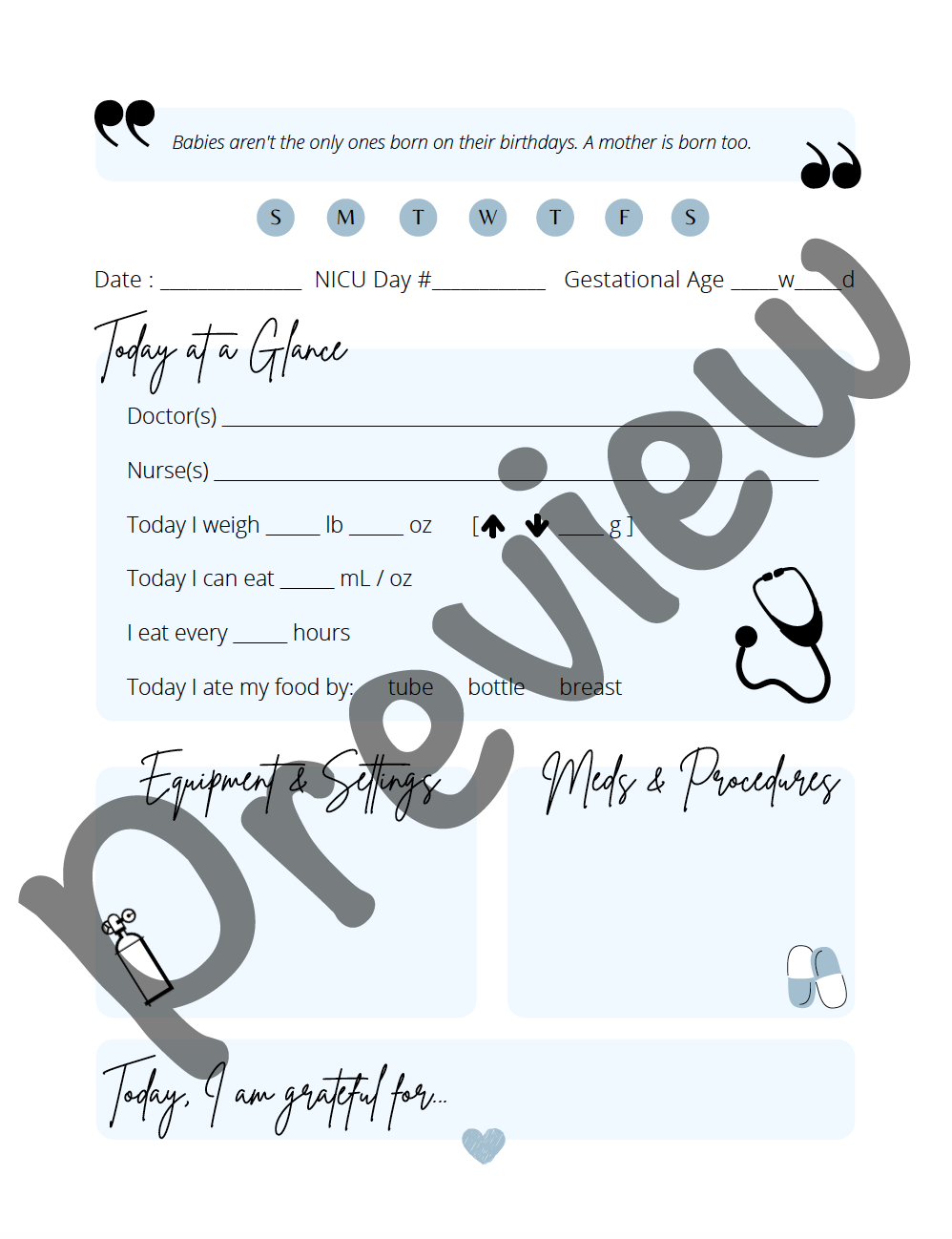 Our NICU Story: A Fifteen Week NICU Journal