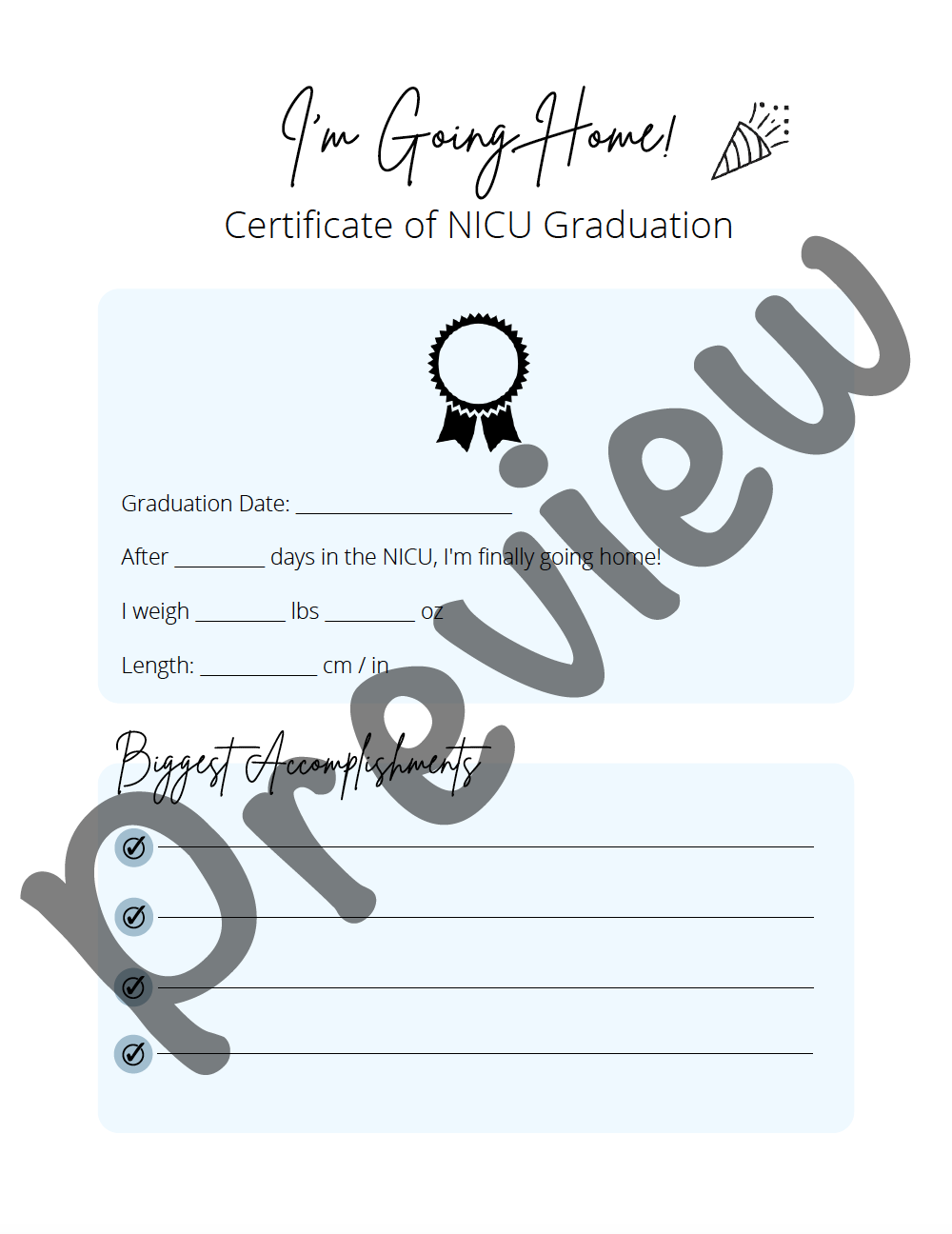 Our NICU Story: A Ten Week NICU Journal