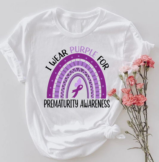 I Wear Purple for Prematurity Awareness T-Shirt